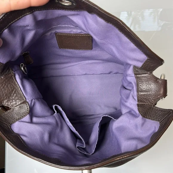 Coach Chelsea brown leather turn lock entry shoulder bag - Picture 7 of 15